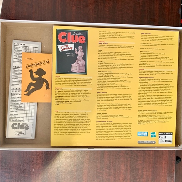 THE SIMPSONS CLUE BOARD GAME - Picture 7 of 8